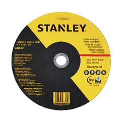 DISCO CORTE INOX 9” 2.5MM STANLEY