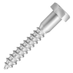 PARAFUSO SEXT SOB 1/4X30MM (INOX)